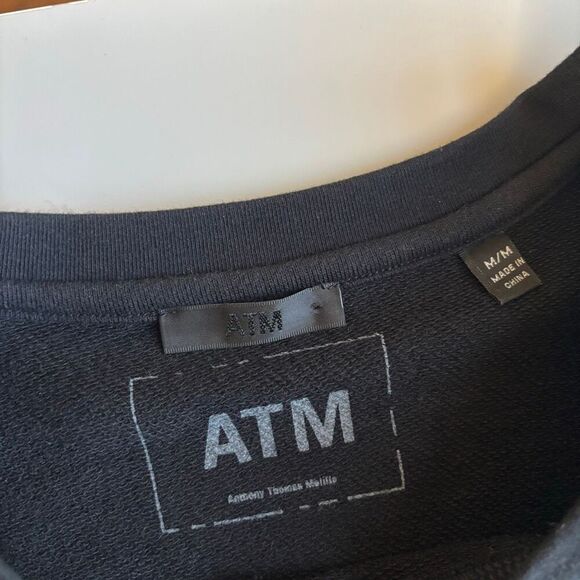 ATM Anthony Thomas melillo sweatshirt dress bundle black gray 3/4 sleeves pocket - Picture 8 of 11